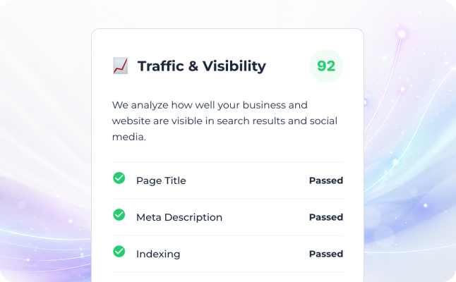 Traffic & visibility