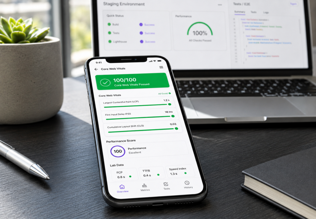 Testing and core web vitals validation